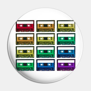 Cassette Rainbow Pin