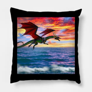 Dragon in flight Pillow