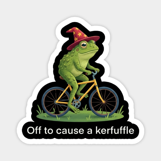 Off to cause a kerfuffle - Frog Rider Gift Magnet by ArtistTee ⭐⭐⭐⭐⭐