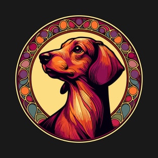 Dachshund Dog Design - Art Nouveau Style T-Shirt