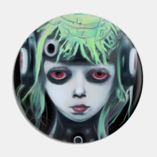 Cyber geisha anime girl Pin