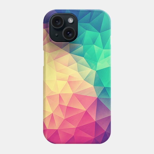 Color bomb! Abstract Polygon Multi Color Cubism Low Poly Triangle Design Phone Case by badbugs