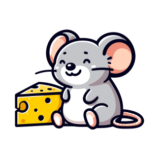 Cheese Lover Mouse: Adorable Cheese-Loving Mouse T-Shirt