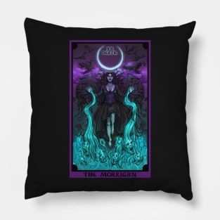 The Morrigan Death Tarot Card Pillow