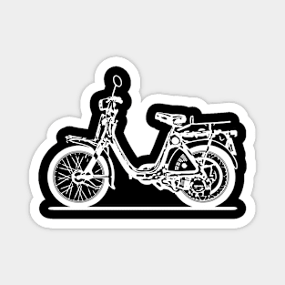 P50 Motorcycle White Sketch Art Magnet