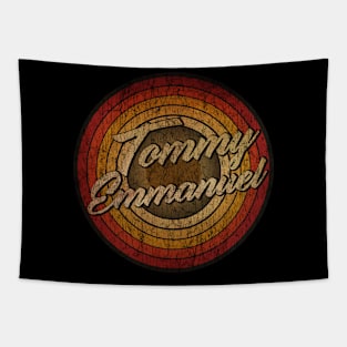 arjunthemaniac, circle retro faded Tommy Emmanuel Tapestry