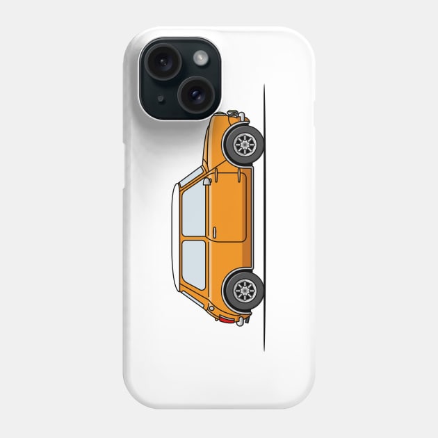 Classic Mini Cooper - Orange Phone Case by JingleSnitch