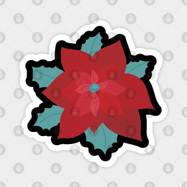 Christmas flower Magnet by MyBeautifulFiles