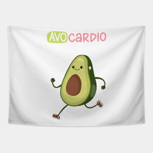 Avocardio funny fitness design Tapestry