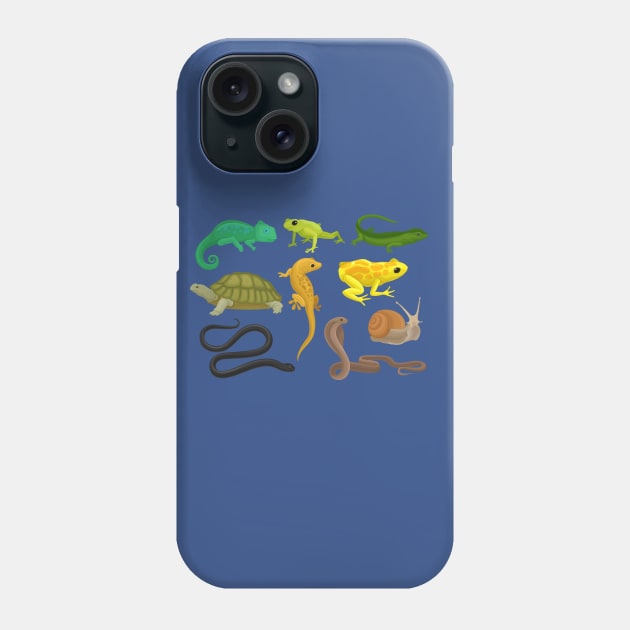 Reptile Amphibian Collection Phone Case by Mako Design 