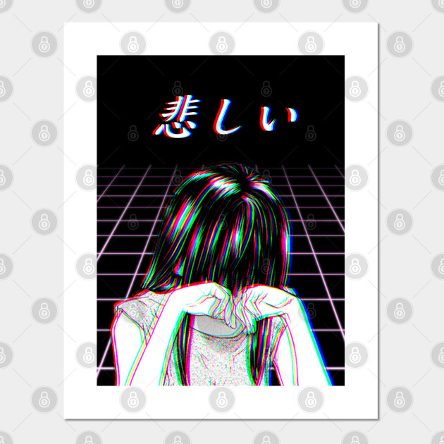 Sad Vhs Background Sad Japanese Anime Aesthetic Anime Affiche Et Impression D Art Teepublic Fr Have more anime person as anime boy, girl, cute baby wallpaper with fan art, background anime beautiful, with anime wall hd. teepublic