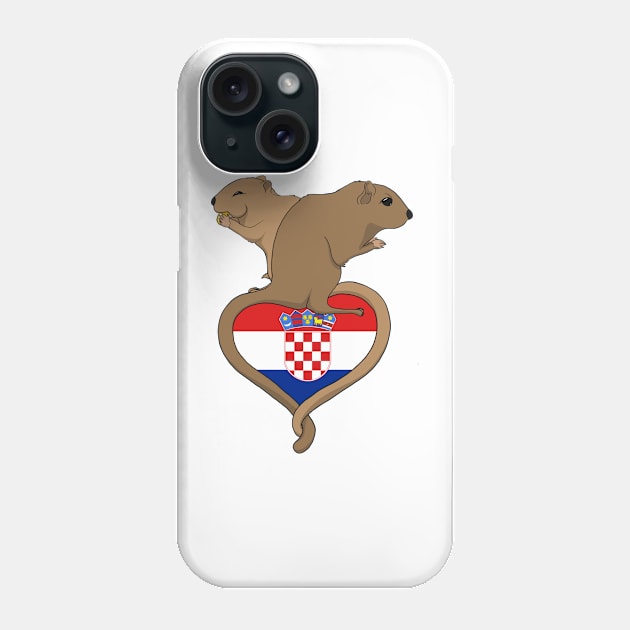 Gerbil Croatia (light) Phone Case by RampArt