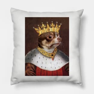 Portrait of Chihuahua as a King - King Chihuahua - Pet Gift Pillow