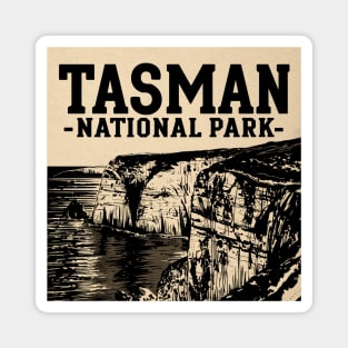 Tasman National Park Old Style Ink Drawing Magnet