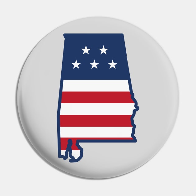 Stars and Stripes Alabama Pin by SLAG_Creative