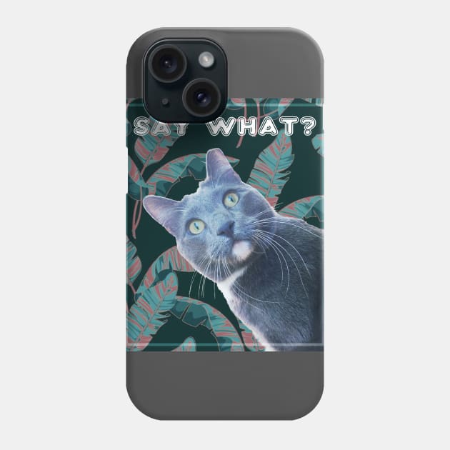 Say What? Surprised Cat Phone Case by RogerTheCat