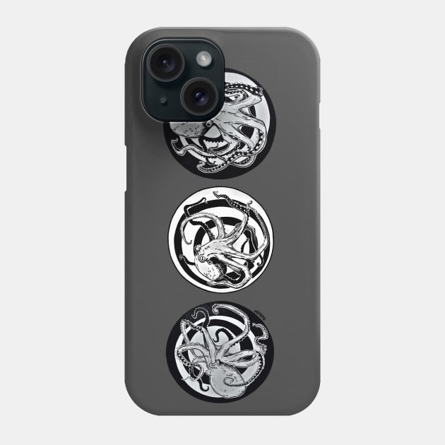 Circle Octopus Group (horizontal) Phone Case by Octo30