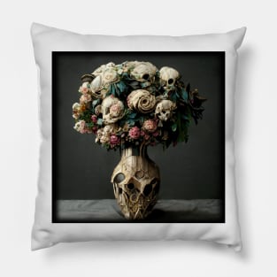 A Still Life of A Dystopian Bouquet Pillow