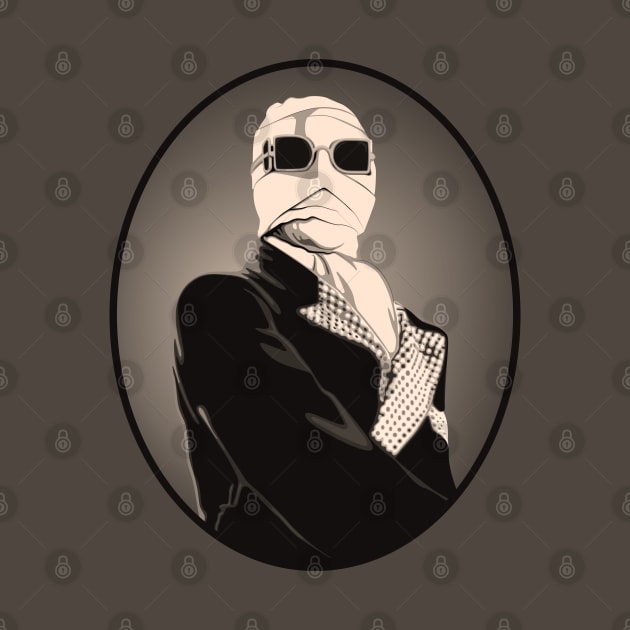 The Invisible Man Portrait (Sepia) by PlaidDesign