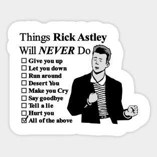 Rick Astley Stickers Teepublic
