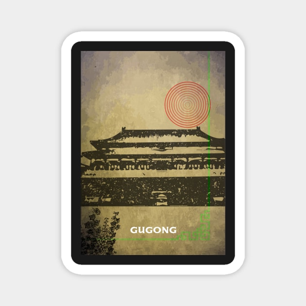 Gugong - Board Games Design - Movie Poster Style - Board Game Art Magnet by MeepleDesign