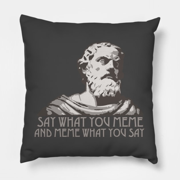 Say What You Meme and Meme What You Say Pillow by PeregrinusCreative