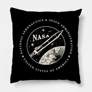 Vintage NASA Seal by © Buck Tee Originals Pillow