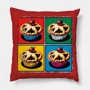 Mince Pie Marvel: A Pop Art Extravaganza - Festive dessert Pillow