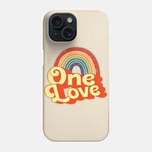 One Love (retro rainbow) Phone Case