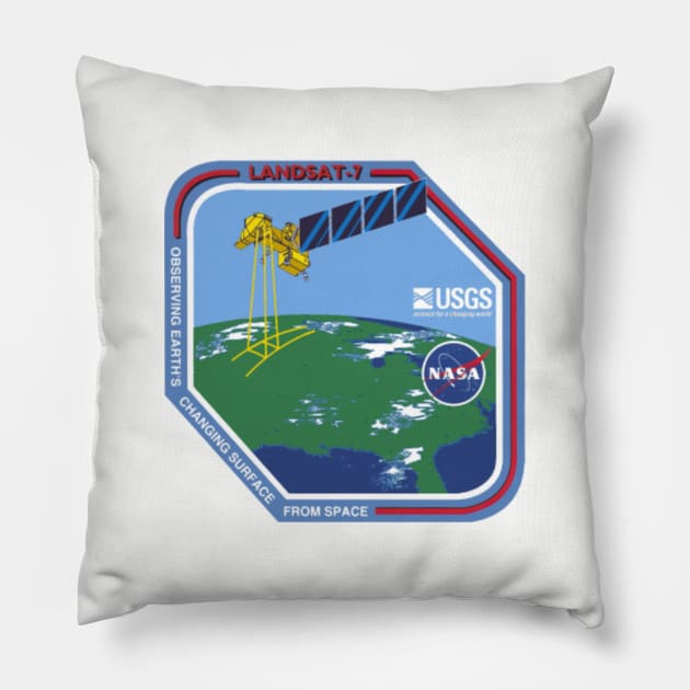 Landsat 7 logo Pillow by Spacestuffplus