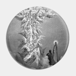 High Resolution Gustave Doré Paradiso Illustration The Celestial Cross Pin