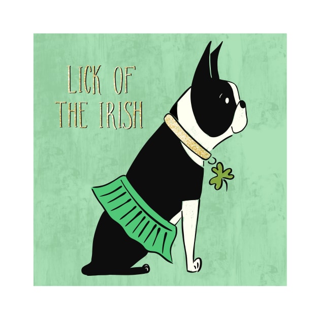 Saint Patrick's Day Dog Design Lick of the Irish by katevcreates