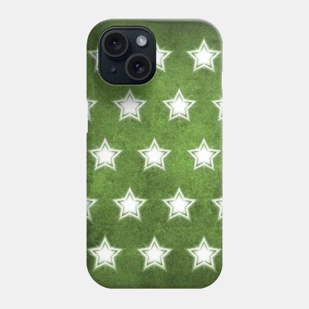 Green Crystal Star Pattern Cheeky Witch® Phone Case by Cheeky Witch