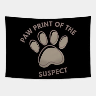 Paw Print Of The Suspect Tapestry