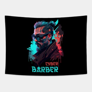 Cyber Barber Tapestry