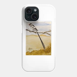 Pin-tailed whydah in the savanna Phone Case