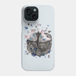 Two gray cat sisters Phone Case