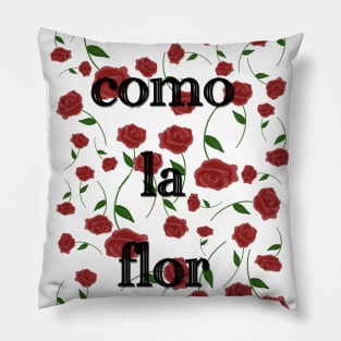 Como la flor red rose pattern design Pillow