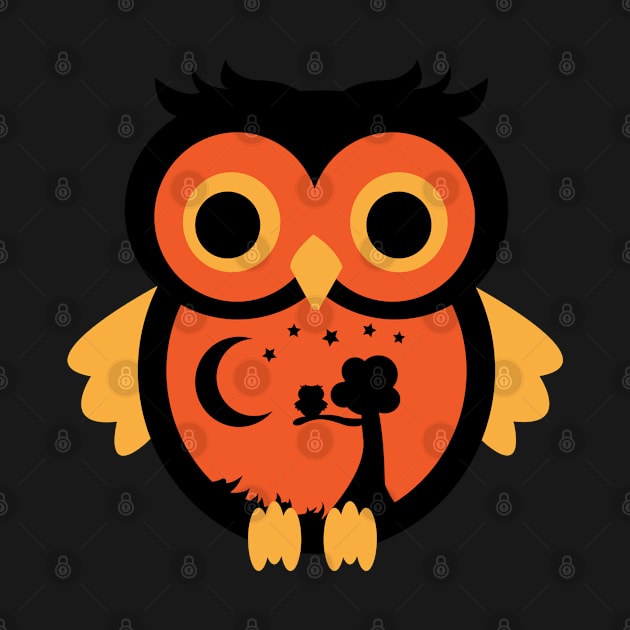 Cute Halloween Owl by OriginalGraphicMarket