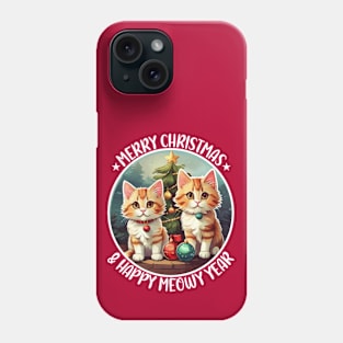 Meowy Christmas, Happy New Year, Catmas, Cute Kittens, Funny Christmas Cats Phone Case