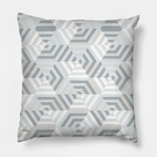 Retro Gray Hexagons Pillow