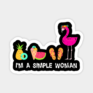 Beach Sun Summer Women Flamingo Magnet