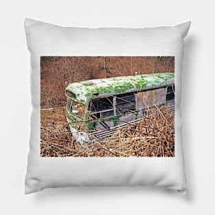 Green Bus Pillow