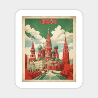 Russia Vintage Tourism Poster Magnet