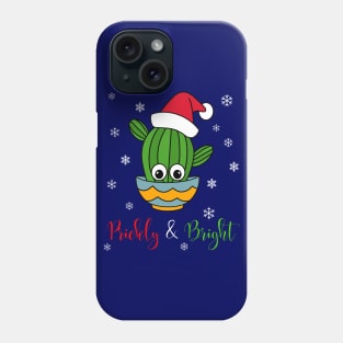 Prickly And Bright - Cactus With A Santa Hat In A Bowl Phone Case