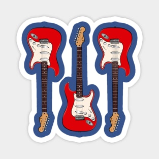 Triple Fiesta Red Stratocaster Magnet