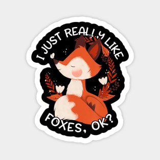 Fox Gift I Just Really Like Foxes OK Magnet