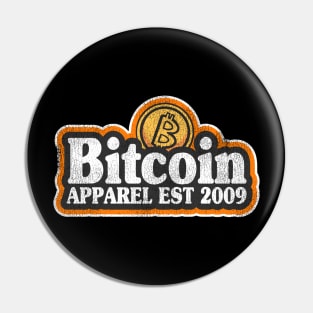 Vintage Bitcoin Logo Est 2009 Retro Funny BTC Gift Pin