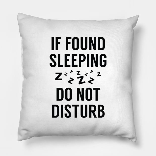 If Found Sleeping Pillow by AmazingVision