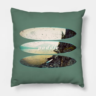 Vintage Paddleboard graphic Pillow